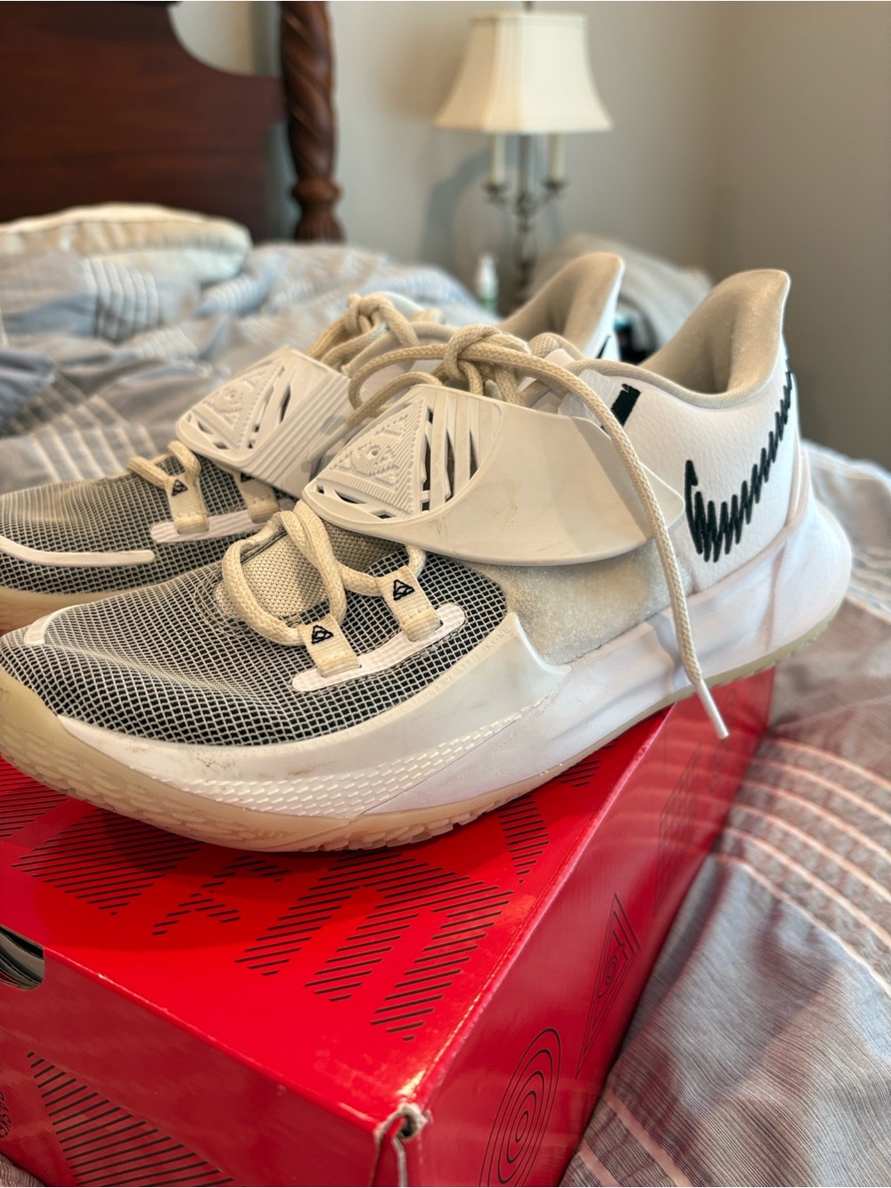Women's Nike Basketball shoes with Black Script Detail